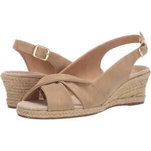 NWT Easy Street Womens Maureen Espadrille Sandal , beige 11 M